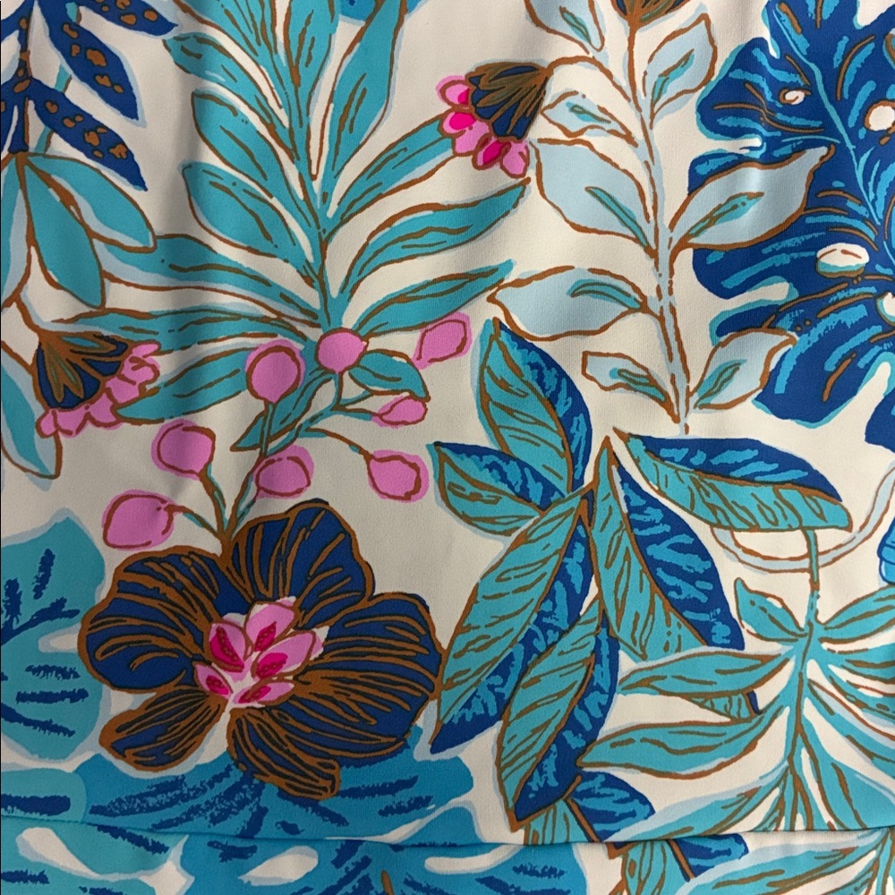 Lilly Pulitzer Blue & Pink Floral Athletic Tank Dress - Picture 3 of 4